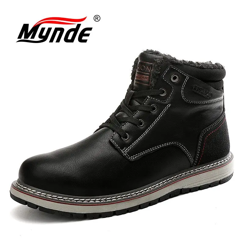 2019 г. Зимние теплые мужские ботинки зимние водонепроницаемые ботильоны сапоги