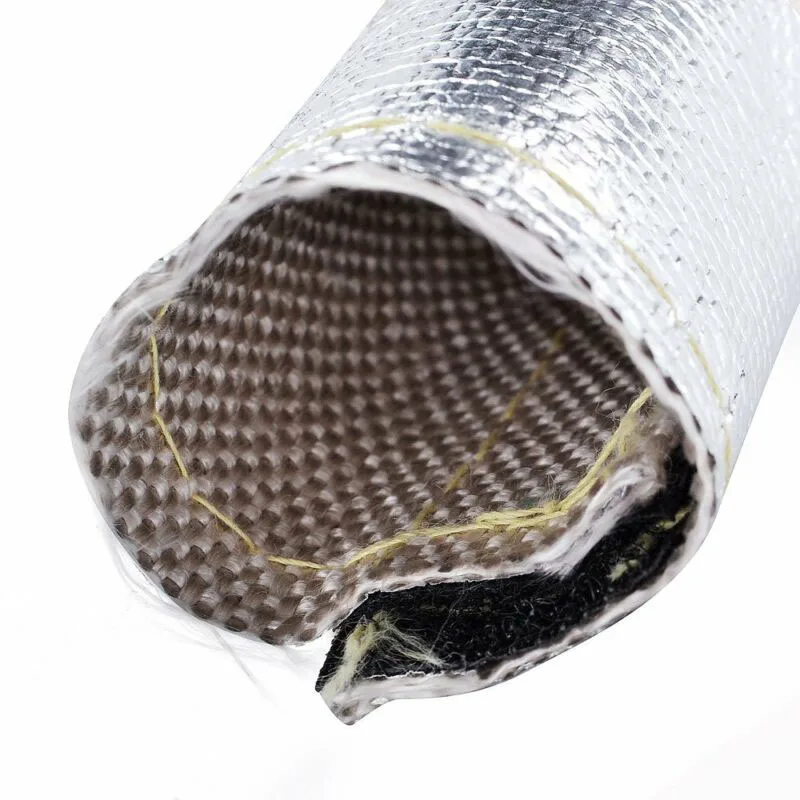 

60X10.6cm Metallic Heat Shield Sleeve Insulated Wire Hose Cover Wraps Loom Tube High Temperature Resistant Car Accessories Auto