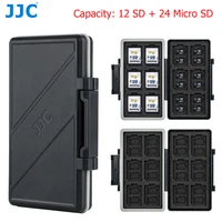 jjc 36 slots sd card holder case organizer wallet memory card case storage box for 24 msd micro sd tf 12 sd sdhc sdxc cards