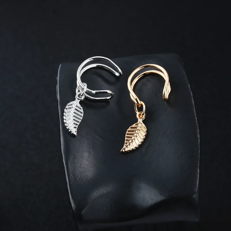 New Arrival Leaf Clip Earrings Gold/Silver/Balck Ear 1 Piece Punk Cuff For Women Men Exquisite Gift Drop Shipping | Украшения и