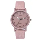 Женские кварцевые часы с кожаным ремешком, новые наручные часы из нержавеющей стали, розовое золото, женские часы, роскошные женские часы