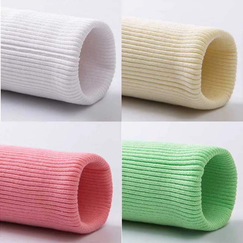 Трубчатый трикотажная Репсовая ткань из хлопка с манжетой высокого стрейч