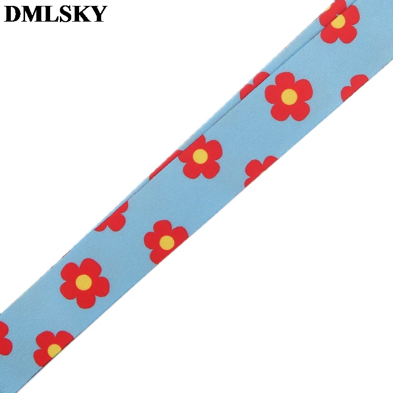 DMLSKY милый красный цветок ремешок брелок ремешки для ключей значок ID Мобильный