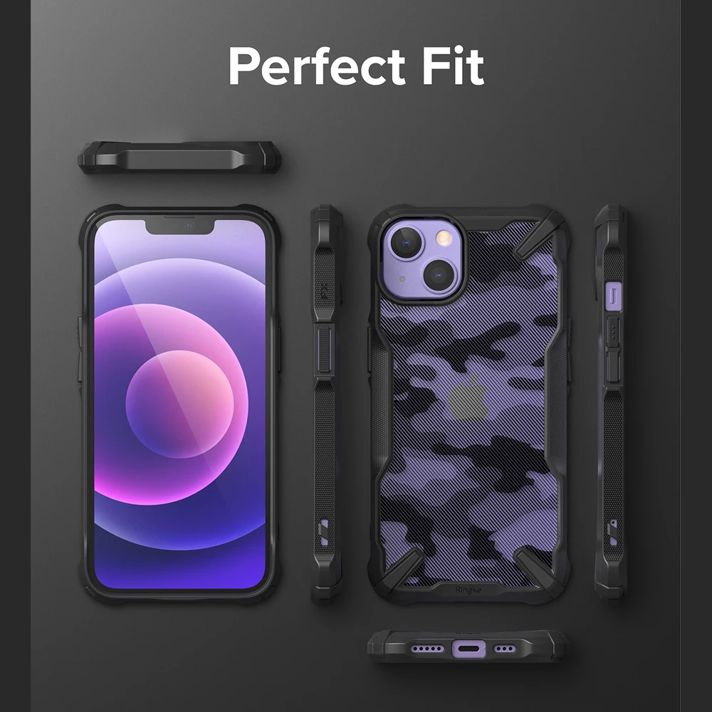 Ringke Fusion-X Case Compatible with iPhone 13  6.1 inch (2021) Camouflage Design Hard Back Shockproof  TPU Frame Cover
