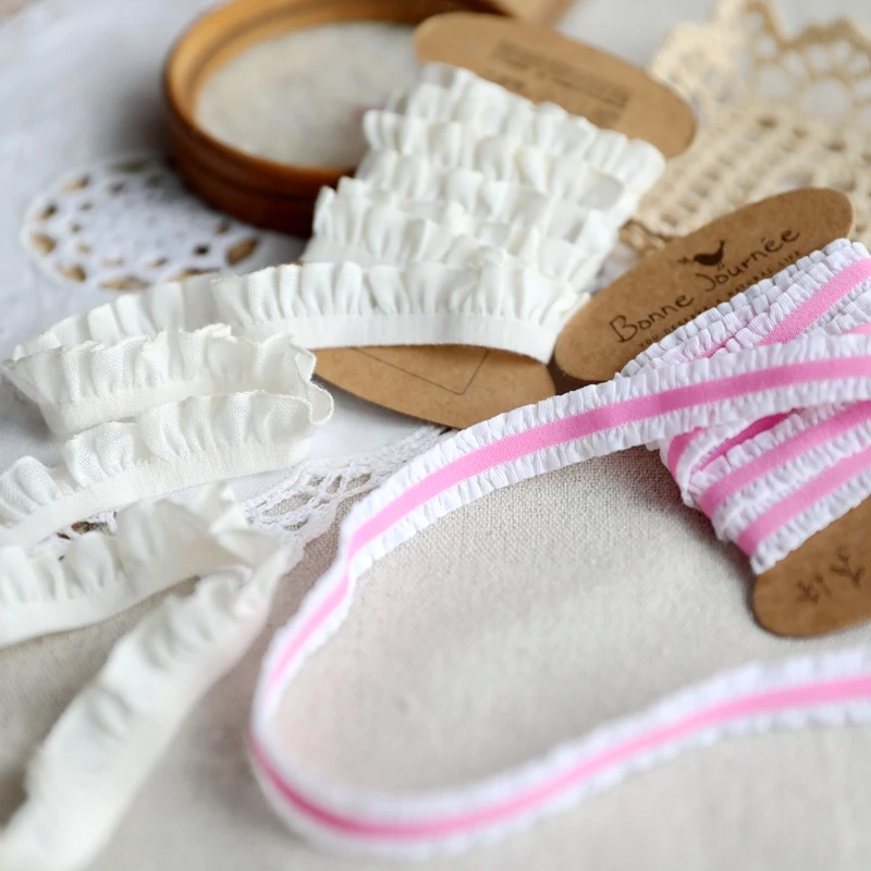 1 м плиссированная гипюровая кружевная лента эластичная отделка воротника 4 см