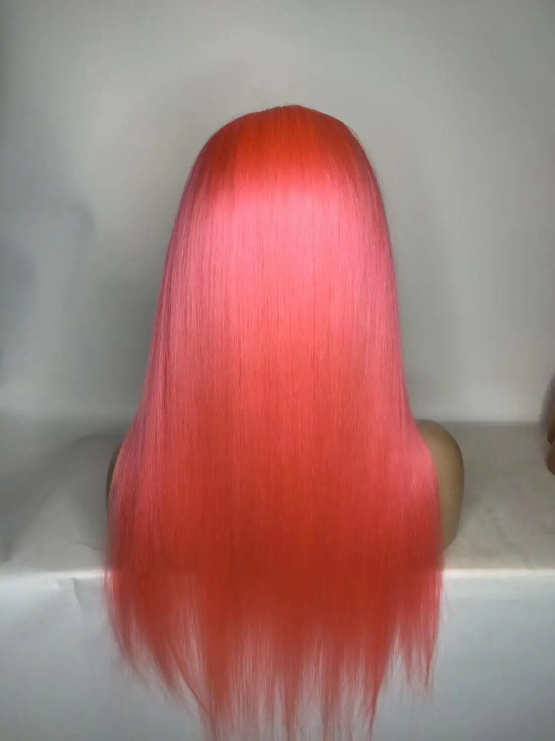 Pink Oxeyegirl 13x4 светлые Синтетические волосы на кружеве парики из натуральных волос бразильский розовый/красный/синий/фиолетовый/белый/голубой/темно-синий/613 Синтетические волосы на кружеве парик человеческих волос - Цвет: Pink