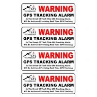 4 x car sticker warning gps tracking alarm reflective personality decal waterproof automobile accessories10cm3cm