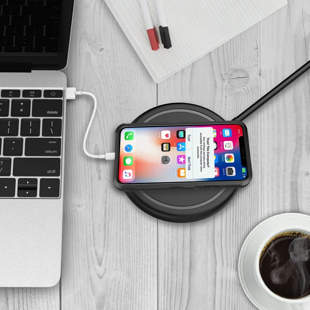 Чехол для зарядки аккумуляторов Easyacc Iphone X XS чехол беспроводной Qi заряжаемый с