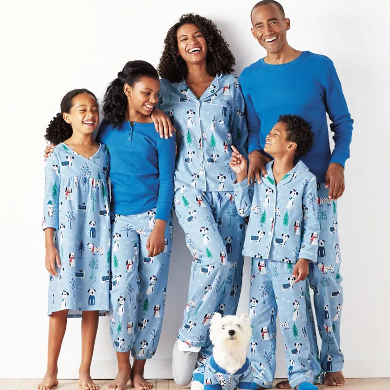 Новогодние Семейные рождественские пижамы одинаковые комплекты для семьи
