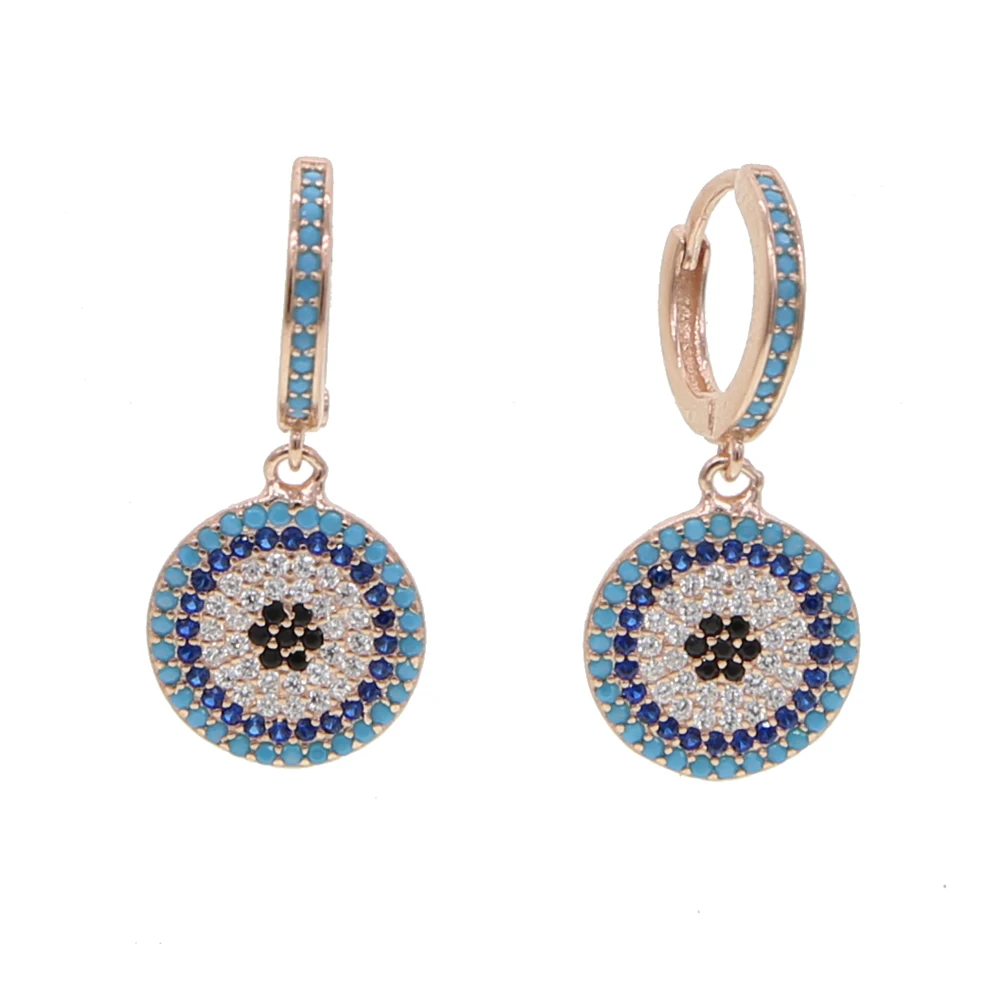 Классические богемные круглые серьги капельки из стерлингового серебра 925 пробы