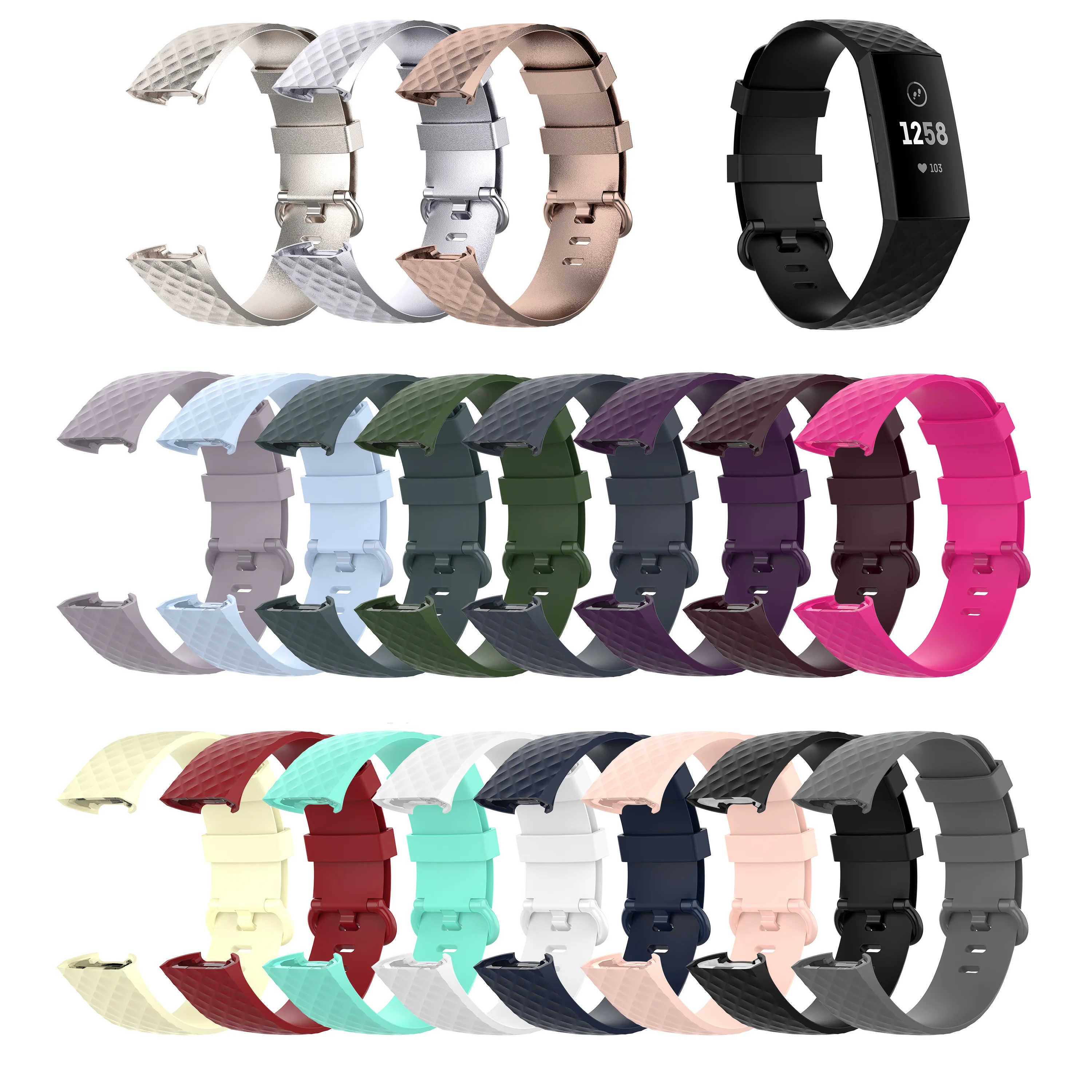 silicone strap for fitbit charge 4 band replacement watchband charge4 smartwatch sport soft bracelet fitbit charge4 3 se band free global shipping