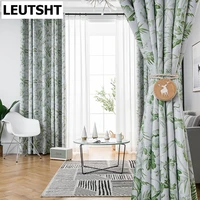 2021 new nordic curtains for living dining room bedroom green shade curtains door beads blackout curtains window curtains