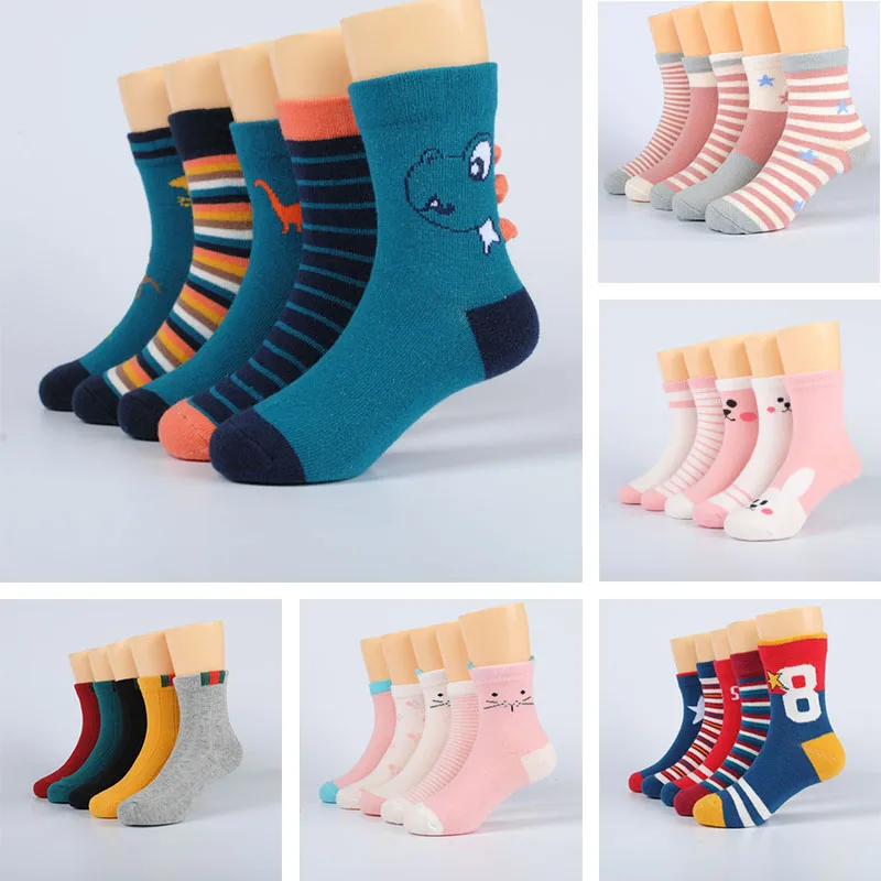 

5 Pairs Baby Girls Socks Spring Summer Cotton Newborn Baby Socks Baby Meias Para Bebe Kids Socks for Children Boys Socks 1-12Y