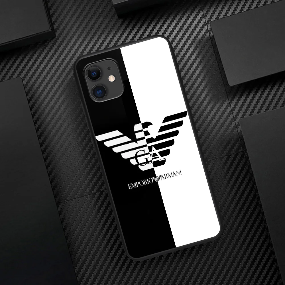 

Giorgioe Italy Luxury Brand Phone Case For Iphone 5 5S SE 2020 6 6S 7 8 Plus 11 12 Mini X XS XR Pro Max black Cover Tpu Back