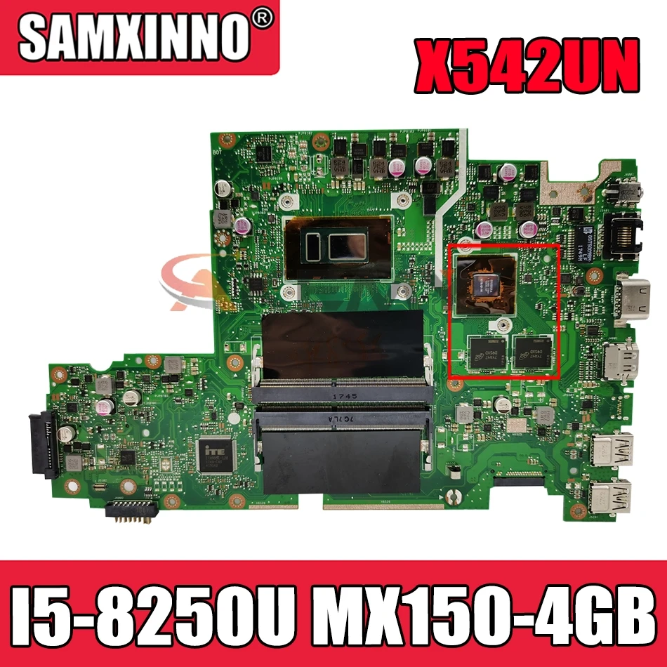 

Akemy X542UN Laptop motherboard for ASUS VivoBook 15 FL8000UN V587UN X542UR X542UQ X542Uoriginal mainboard I5-8250U MX150-4GB