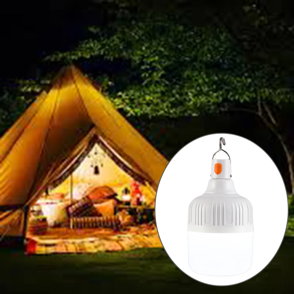 

USB Rechargeable Portable LED Lamp Dimmable Emergency Night Camping BBQ Picnic Market Stall Light PVC Lampshade Outdoor Tools