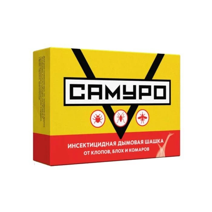 Дымовая шашка Самуро от клопов комаров мух блох ос. 50гр GEKKON |