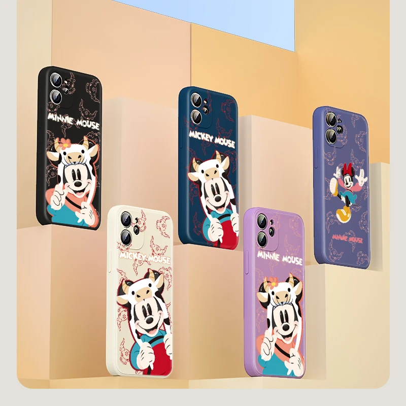 

Mickey Minnie Fashion Cute For Apple IPhone 13 12 Mini 11 Pro XS MAX XR X 8 7 6S SE Plus Liquid Silicone Soft Cover Phone Case