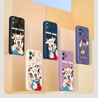 mickey minnie fashion cute for apple iphone 13 12 mini 11 pro xs max xr x 8 7 6s se plus liquid silicone soft cover phone case