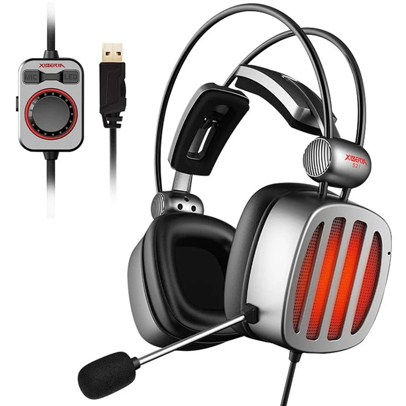 

UNITOP Xiberia S21 3.5MM Gaming Headphones Music Headset Bass Stereo Earphones With Microphone For PC PS4 Xbox One Gamer