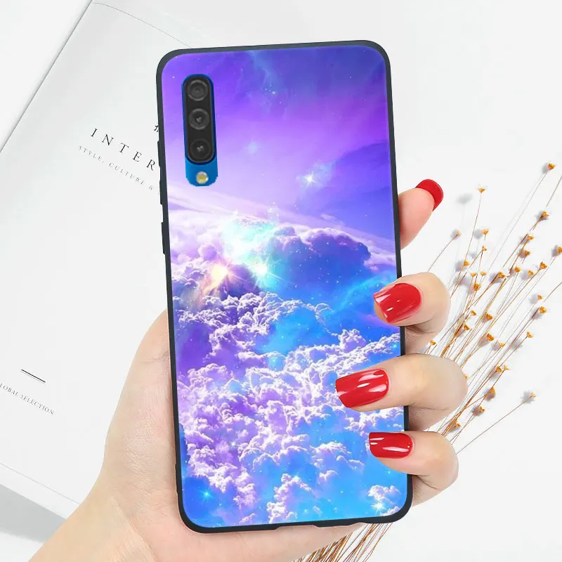 OO2 Чехол для samsung A50 A10 A20 A20e A30 A40 A70 чехол силиконовый мягкий чехол Яркий глянцевый чехол - Цвет: OO2