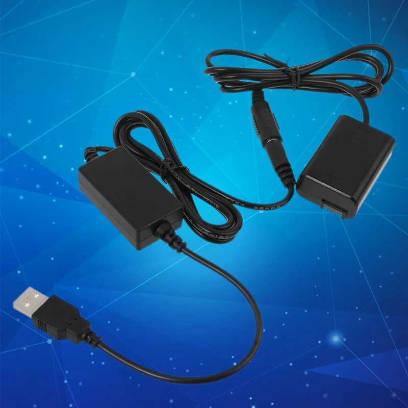 

5V 2A USB to NP-FW50 Dummy Battery Eliminator Power Supply Adapter for -Sony A7 A7RII A6500 A6400 A6300 A6100 A6000