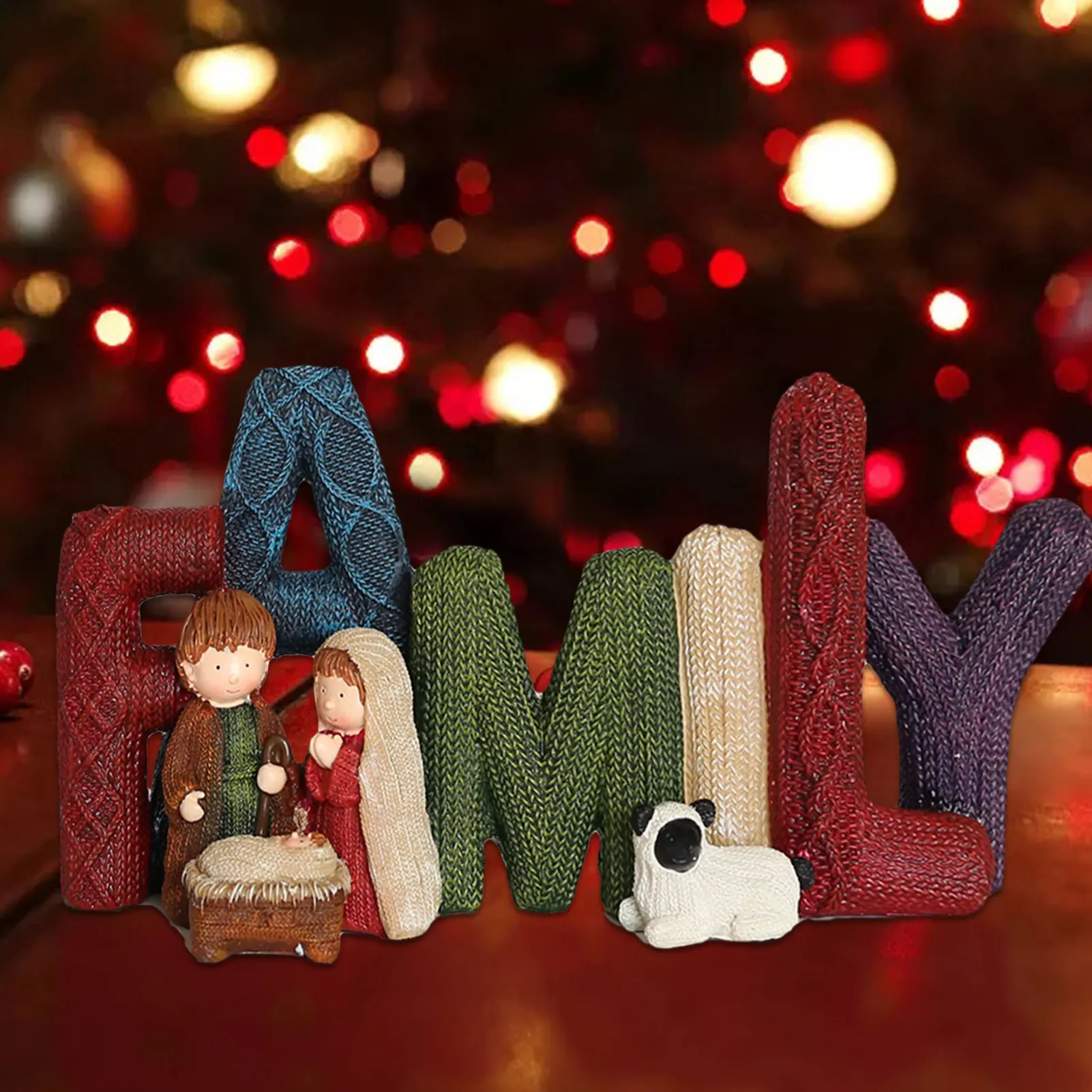 

Delightful Suit Nativity Ornament Delightful Beautiful English Letter Decoration Perfect Gift For Men Women