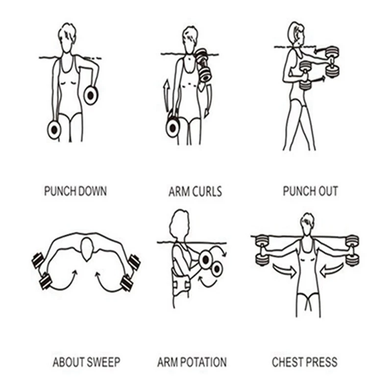 

2 Pcs Aerobic Exercise Foam Dumbbells,Water Sports Dumbbell,Swimming Resistance Water Barbells,Swimming Exercise Barbell