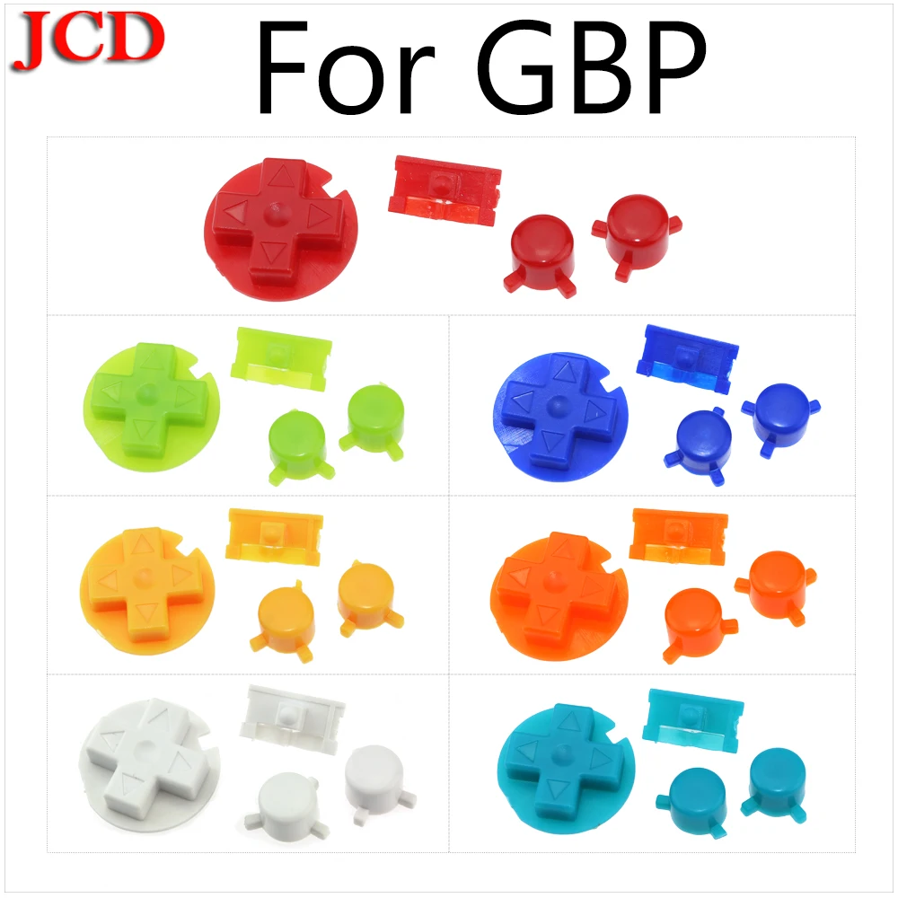 Разноцветные кнопки A B JCD для клавиатуры Gameboy Pocket красные синие желтые питания GBP On