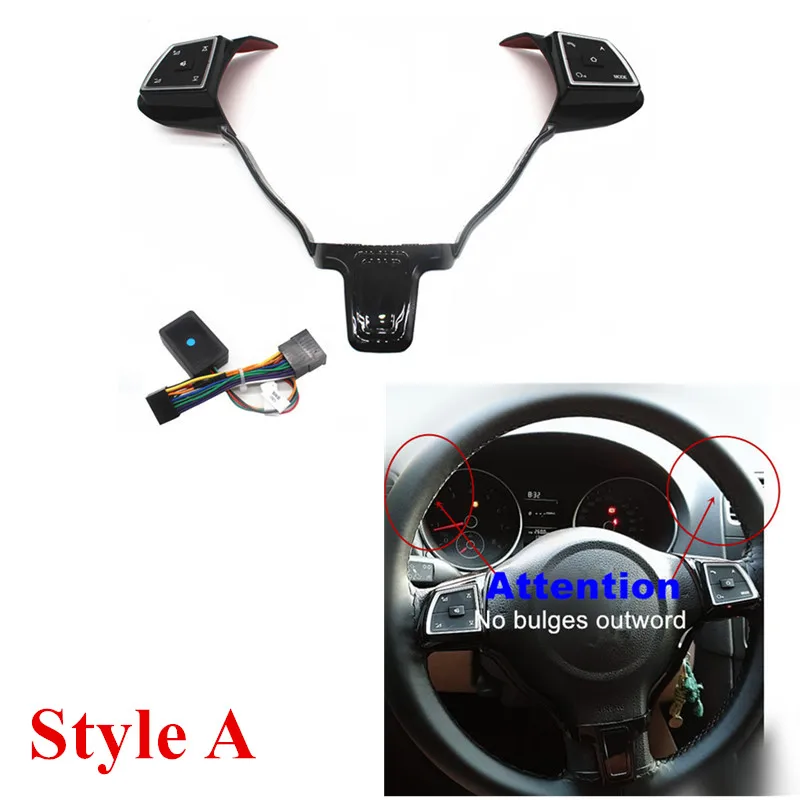 Style A Многофункциональный кнопочный переключатель PUFEITE для Volkswagen Golf Polo Passat bora, кнопка переключения громкости на рулевое колесо - Цвет: Style A
