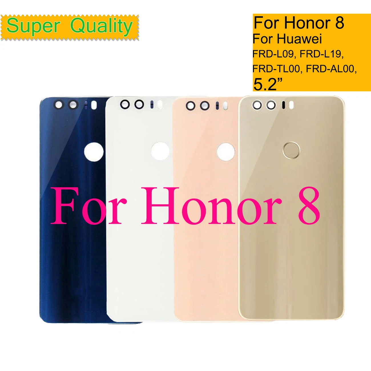 5,2 дюйма, для huawei Honor 8, FRD-L02, FRD-L04, 8, двойной FRD-L09, FRD-L19, корпус, крышка батареи, заднее стекло, задняя дверь, Корпус Корпуса