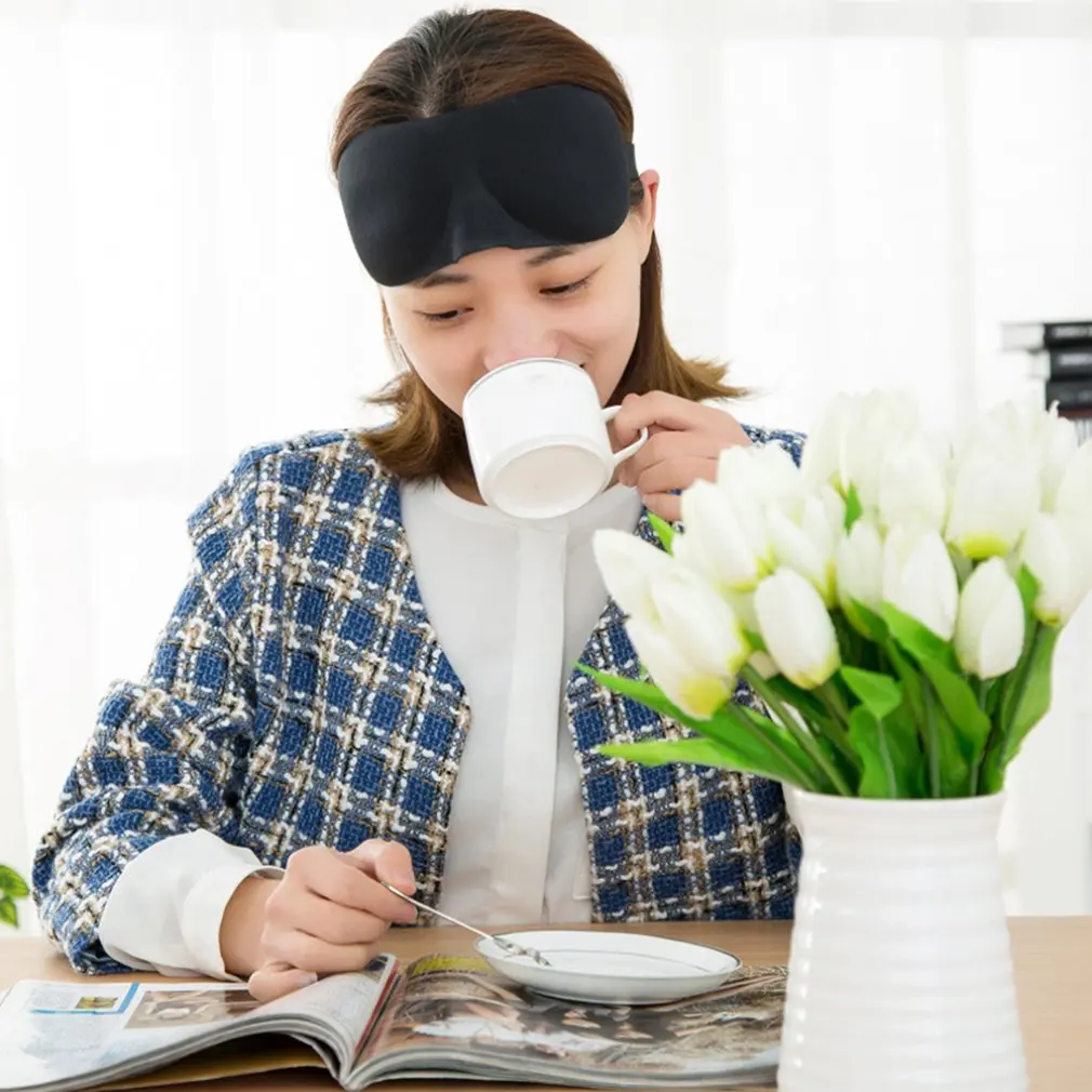 3D бесшовная маска для век натуральная сна покрытие тени повязка глаз мягкая