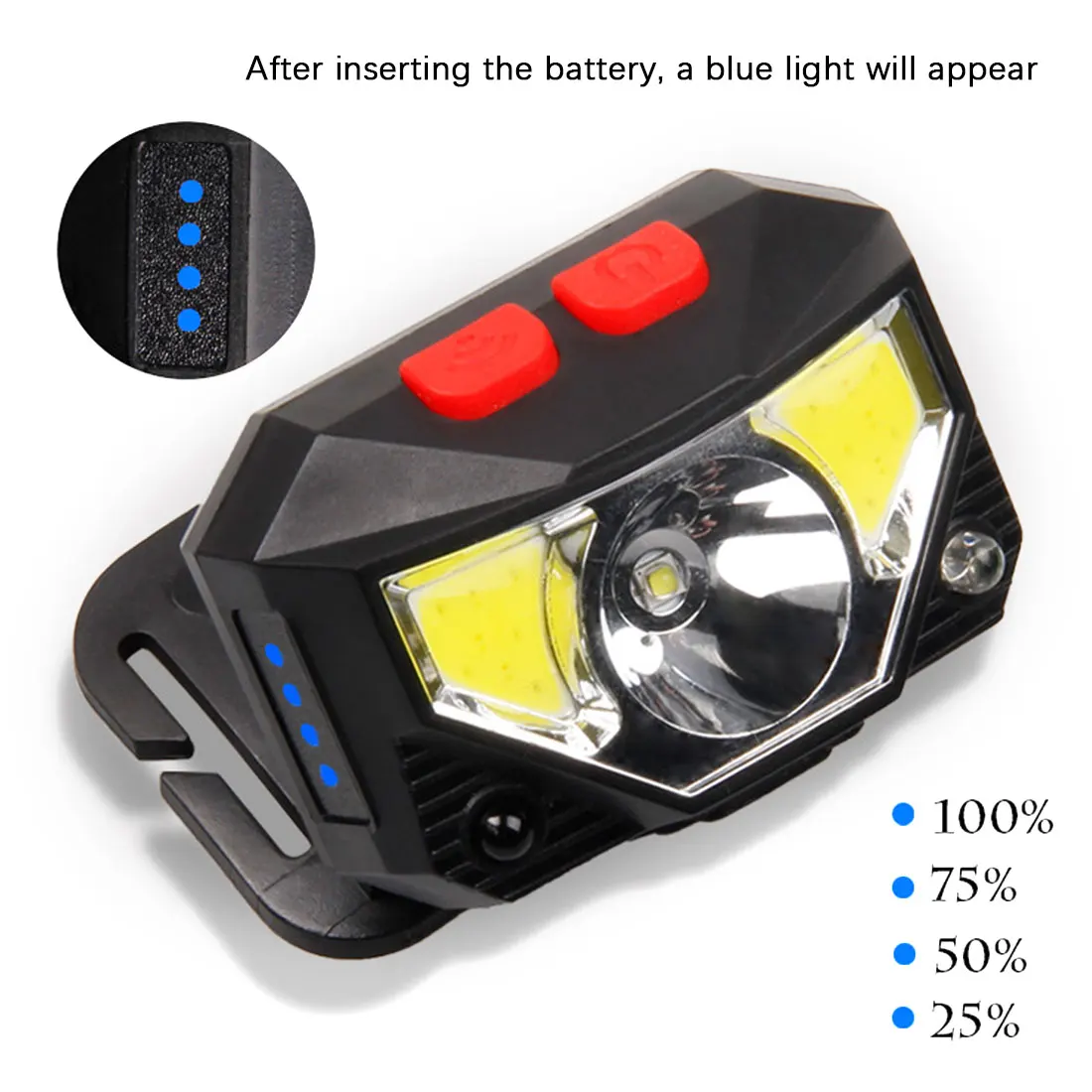 

Multifunctional USB Interface Charging Headlight Induction Outdoor Emergency Head-mounted Flashlight One 18650 Strong Headlight