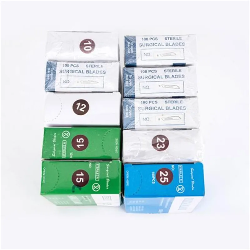 100 шт./кор. стоматологические хирургические лезвия из нержавеющей стали для