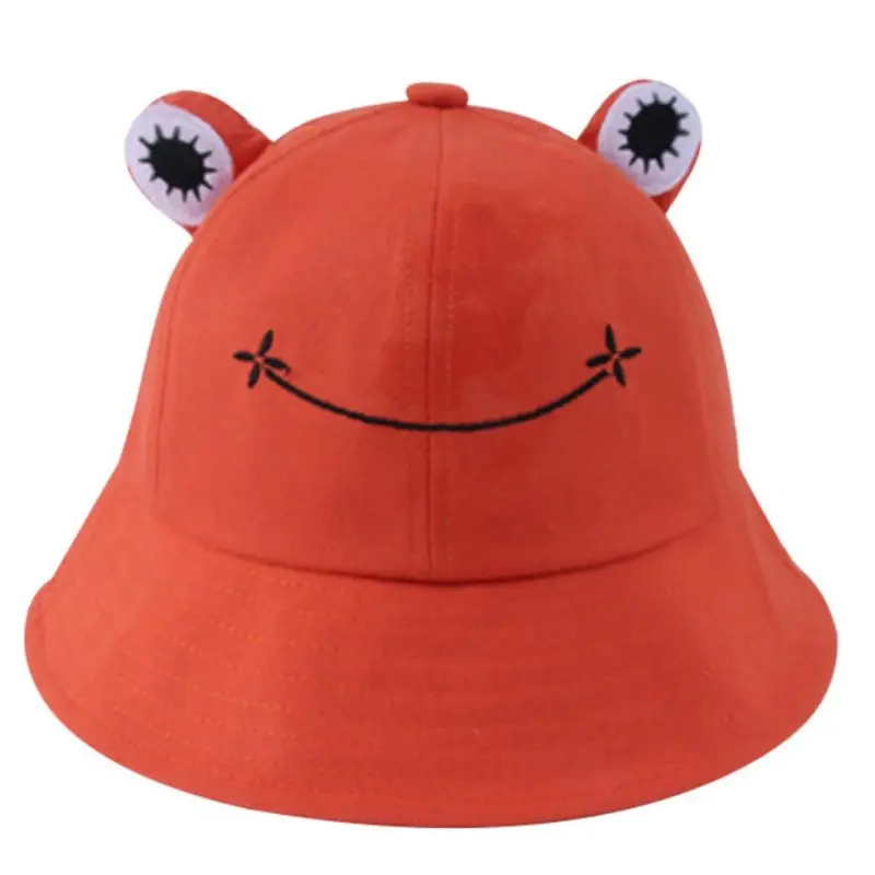 

Foldable Cotton Frog Bucket Hat Summer Sunscreen Fisherman Cap Hunting Sunhat