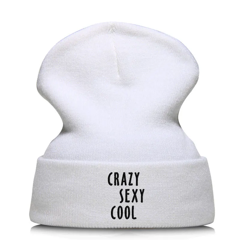 Шапка бини Skullie вязаная шапка носок Зимняя Вышивка в стиле панк для мужчин женщин
