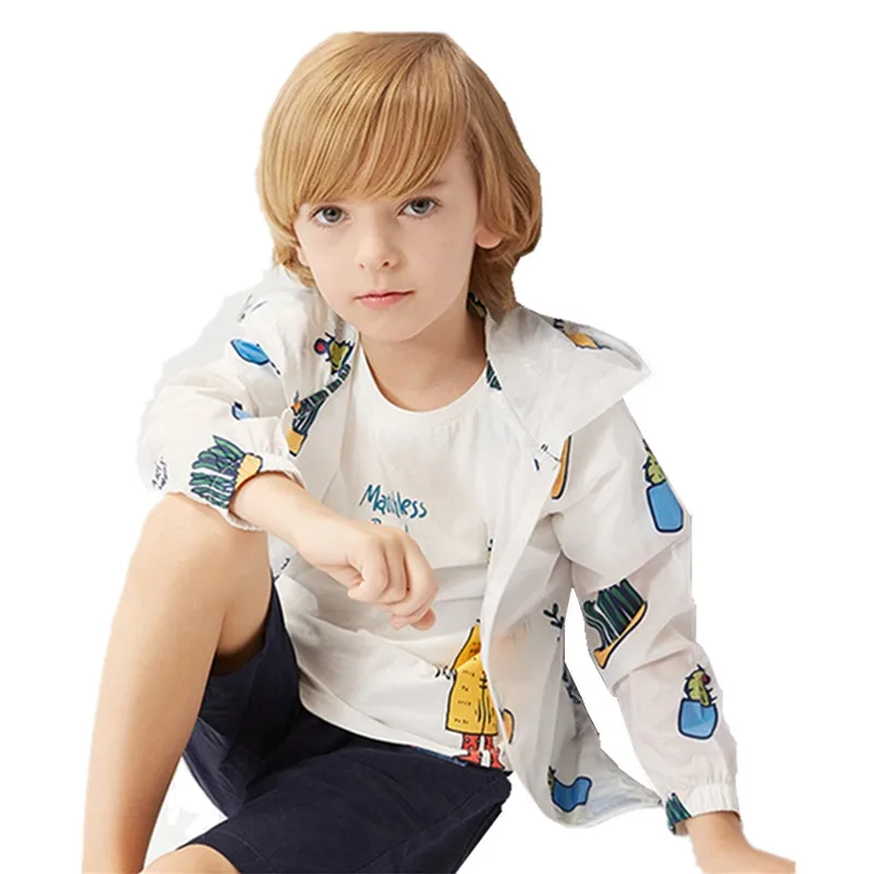 

COSPOT Baby Boys Summer Sun-protected Hoodies Kids Sunscreen Outfit Children Waterproof Luxury Hooded Coat Boys Clothes 2022 30