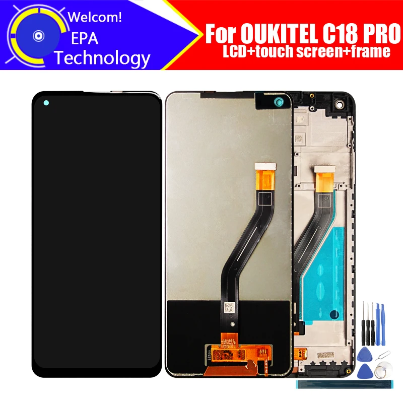 ЖК дисплей 6 5 дюйма OUKITEL C18 PRO + кодирующий преобразователь сенсорного экрана в