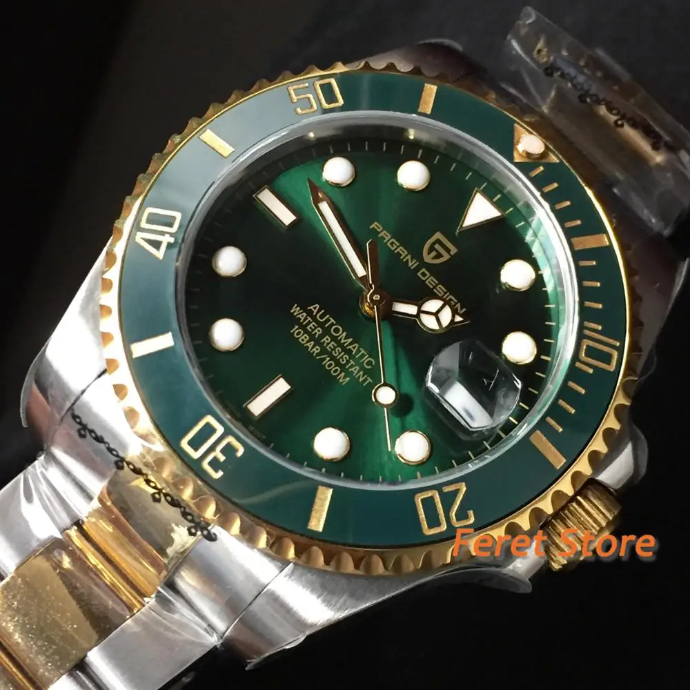 Часы наручные PAGANI Мужские механические брендовые Роскошные автоматические