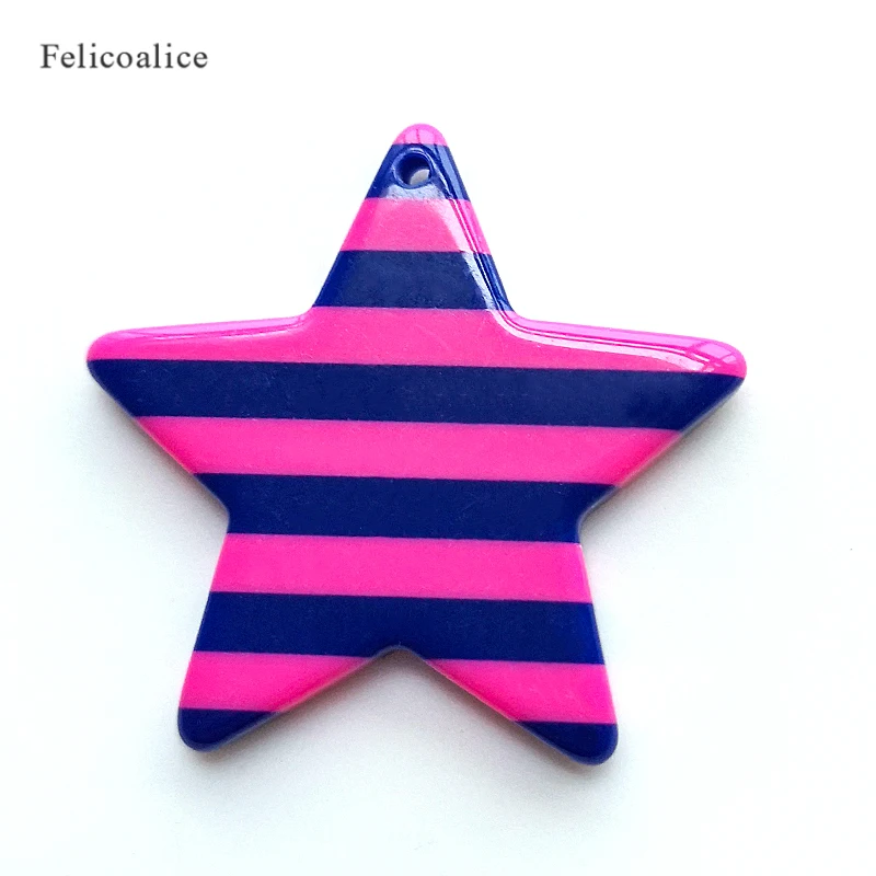 Популярные Подвески в виде полосок и звезд из смолы с плоским основанием