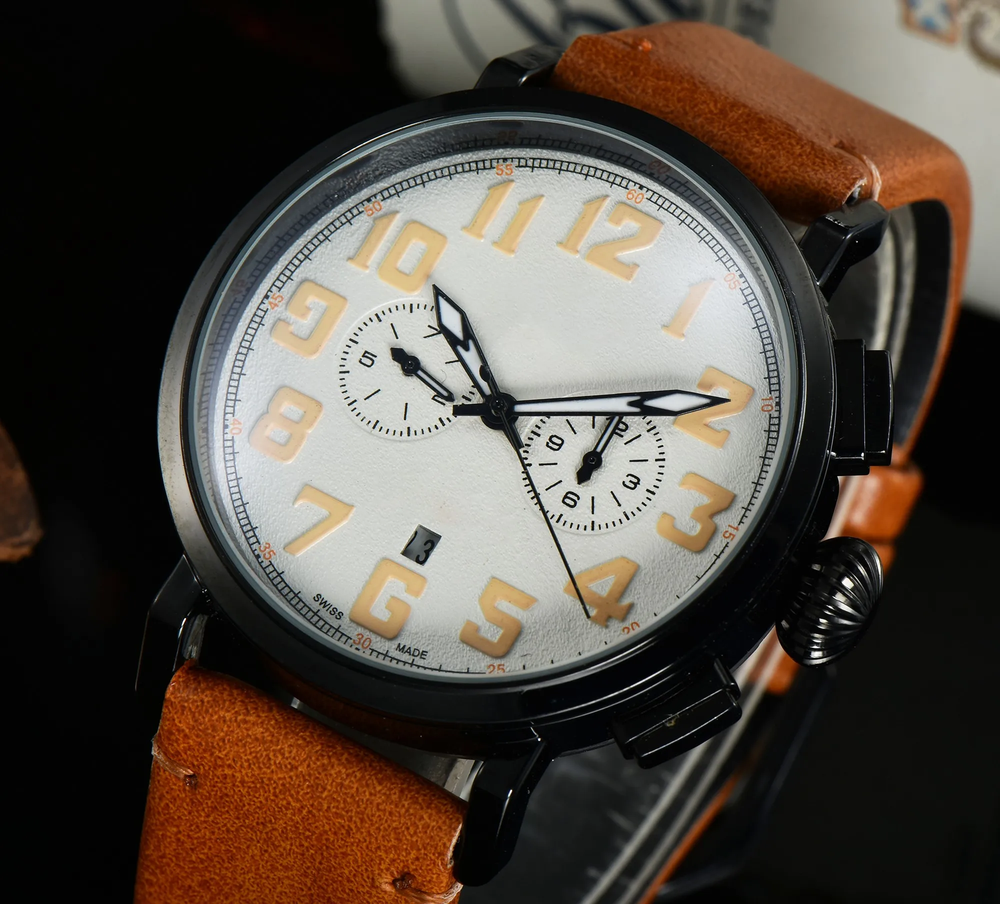 

Mechanical watches Leather High quality Men Watch TOP brand Luxury waterproof gold Wristwatch Sport Tourbillon Relogio Masculino