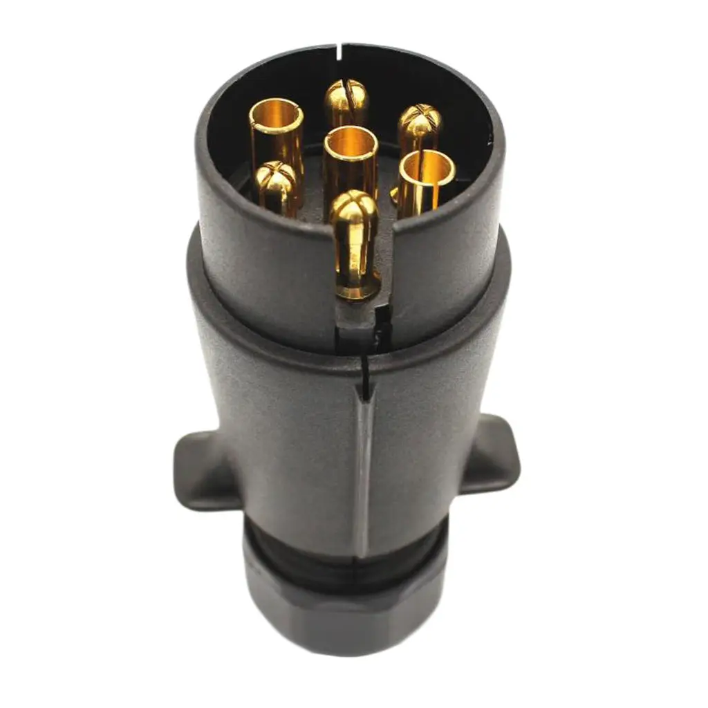 

12V 7-Pin Round 12N Type European Caravan Tow Bar Electrical Trailer Plug