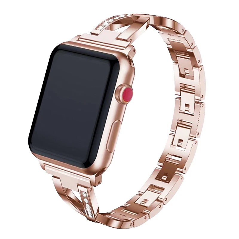 Ремешок из нержавеющей стали для apple Watch 4/3/2/5series 38 42 мм спортивный браслет с