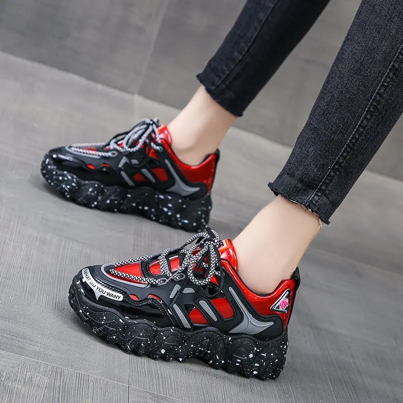

Women Vulcanize Shoes 2021 New Trend Platform Sneakers Female Trainers Comfortable Women Sports Casual Shoes Zapatillas Mujer