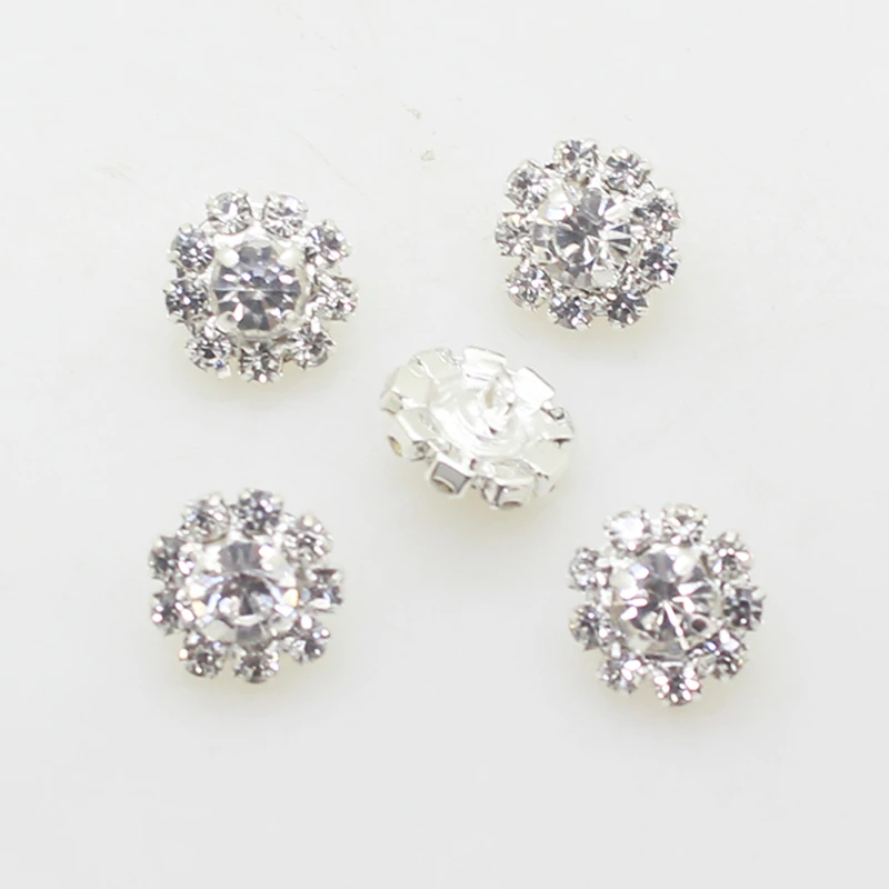 Кнопки с нижними кнопками 10 шт./компл. 12 мм Стразы для шитья рукоделия DIY