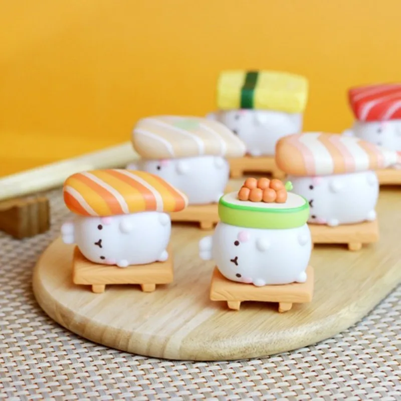 

Blind Box Toys MOLANG Rabbit Mini Sushi-shaped Bunny Decompression Kawaii Action Figure Toys Guess Bag Cute Doll for Girls Gift