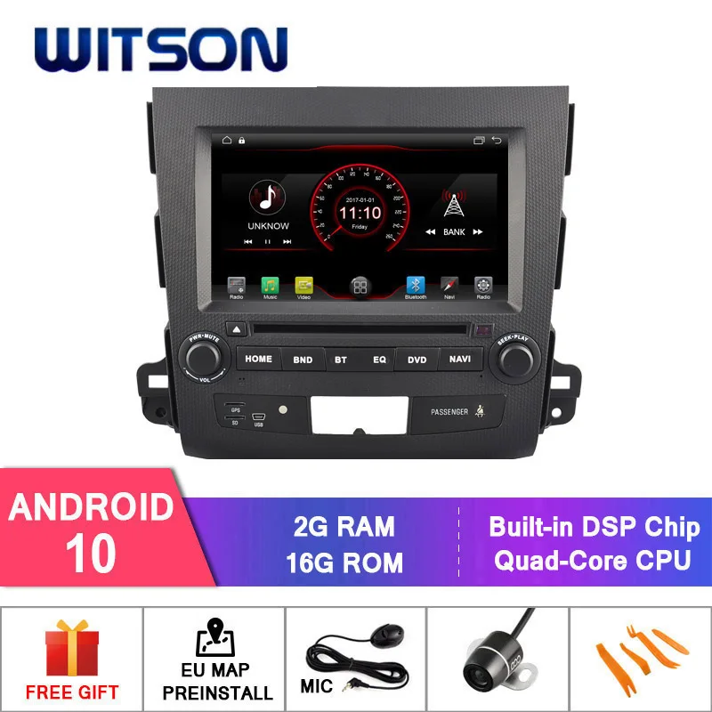 WITSON Android 10 0 2 Гб RAM 16 FLASH CAR RADIO для MITSUBISHI OUTLANDER PEUGEOT 4007 CITROEN C CROSSER + DAB OBD TPMS