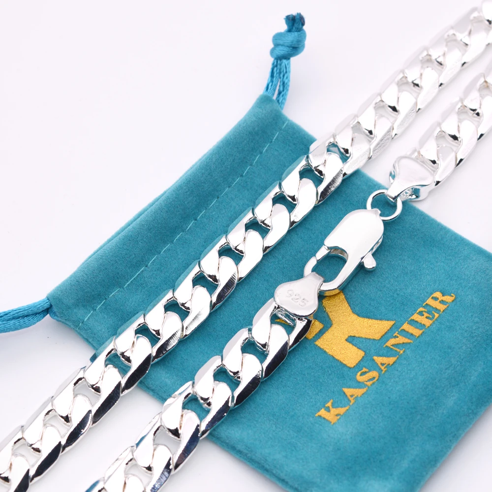 Оптовая продажа 12 мм ширина посеребренные мужские ювелирные изделия Модные цепи