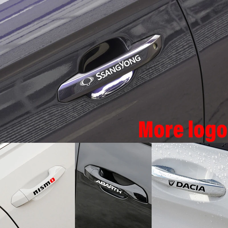 

4pcs Car Door Handle Emblem Stickers Vinyl Decoration Decal For Infiniti Q50 FX35 Q30 G37 Q70 QX70 G35 Q60 QX50 QX60 QX80 QX30