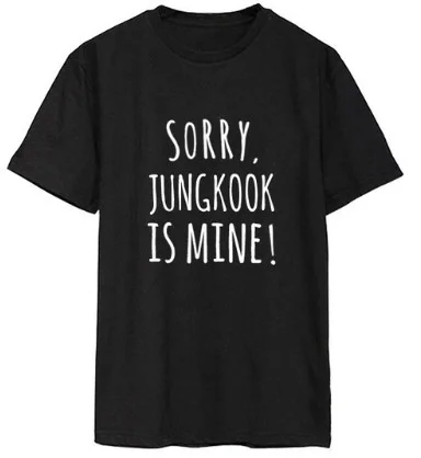2021 Kpop Bangtan Boys корейский альбом для печати извините JUNGKOOK мой! С буквенным принтом